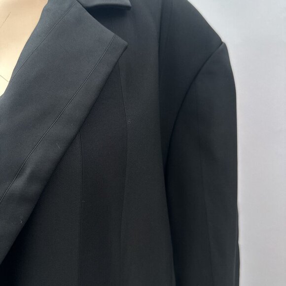 BECK EN Oversized Womens Blazer Jacket Single-Button Lined Long Sleeve Black 10 - Picture 5 of 13